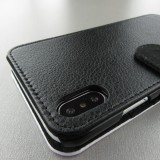 Coque iPhone XR - Wallet noir Flower Field Art