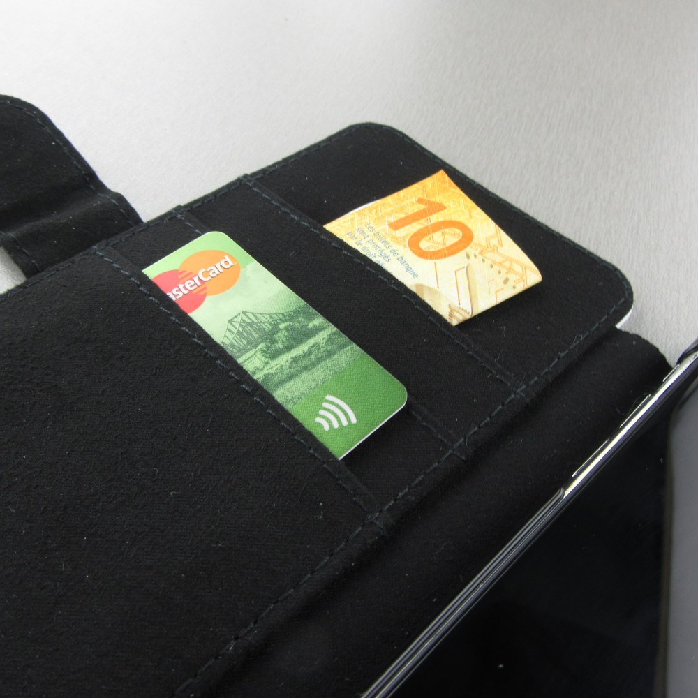 Hülle iPhone XR - Wallet schwarz Space Vect- Or