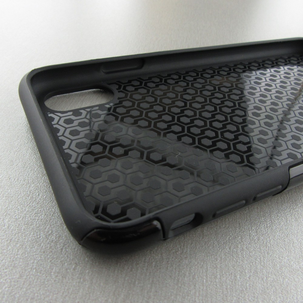 Coque iPhone Xs Max - Hybrid Armor noir splash paint