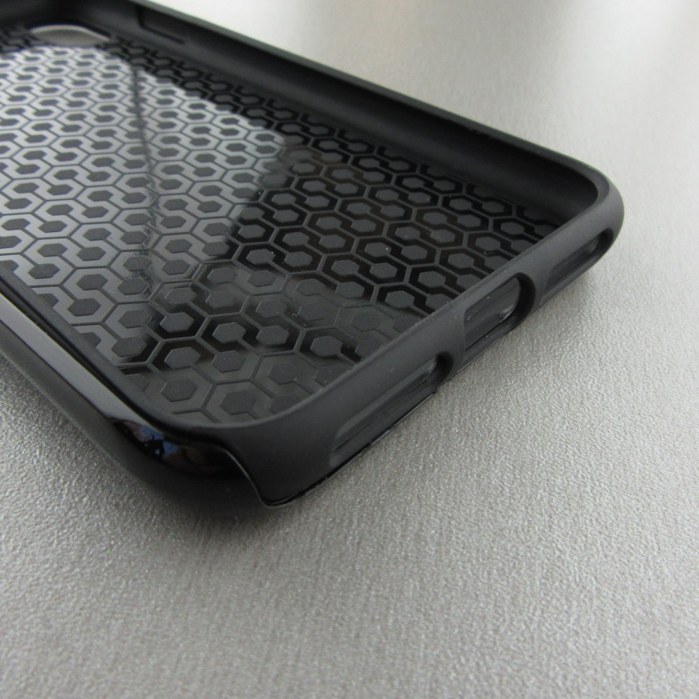 Coque iPhone Xs Max - Hybrid Armor noir Carbon Basic