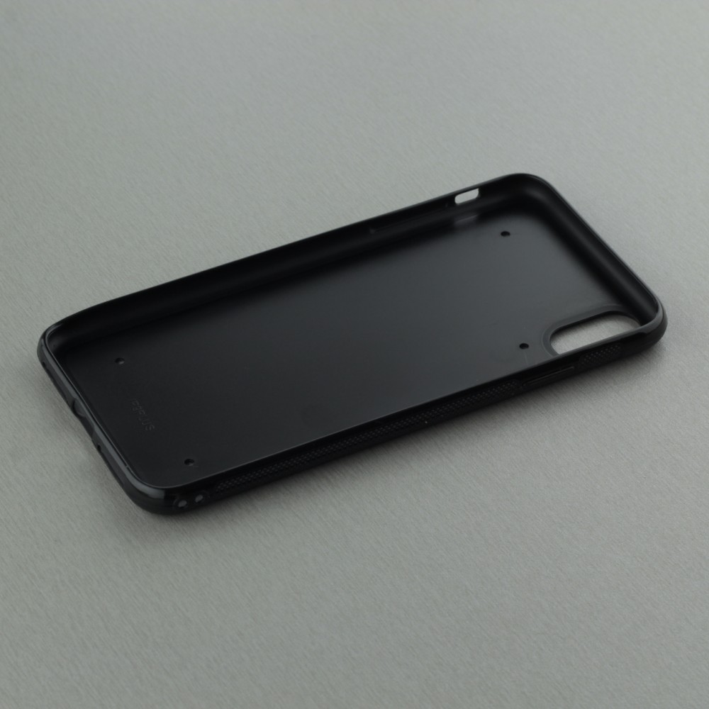 Coque iPhone Xs Max - Silicone rigide noir Broken Screen