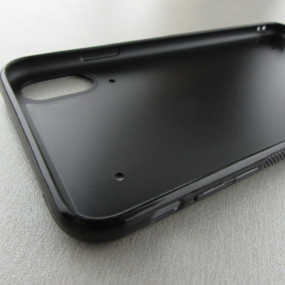 Coque iPhone Xs Max - Silicone rigide noir Ocean Waves