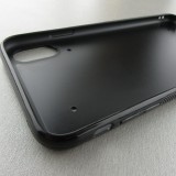Coque iPhone Xs Max - Silicone rigide noir Camo Blue