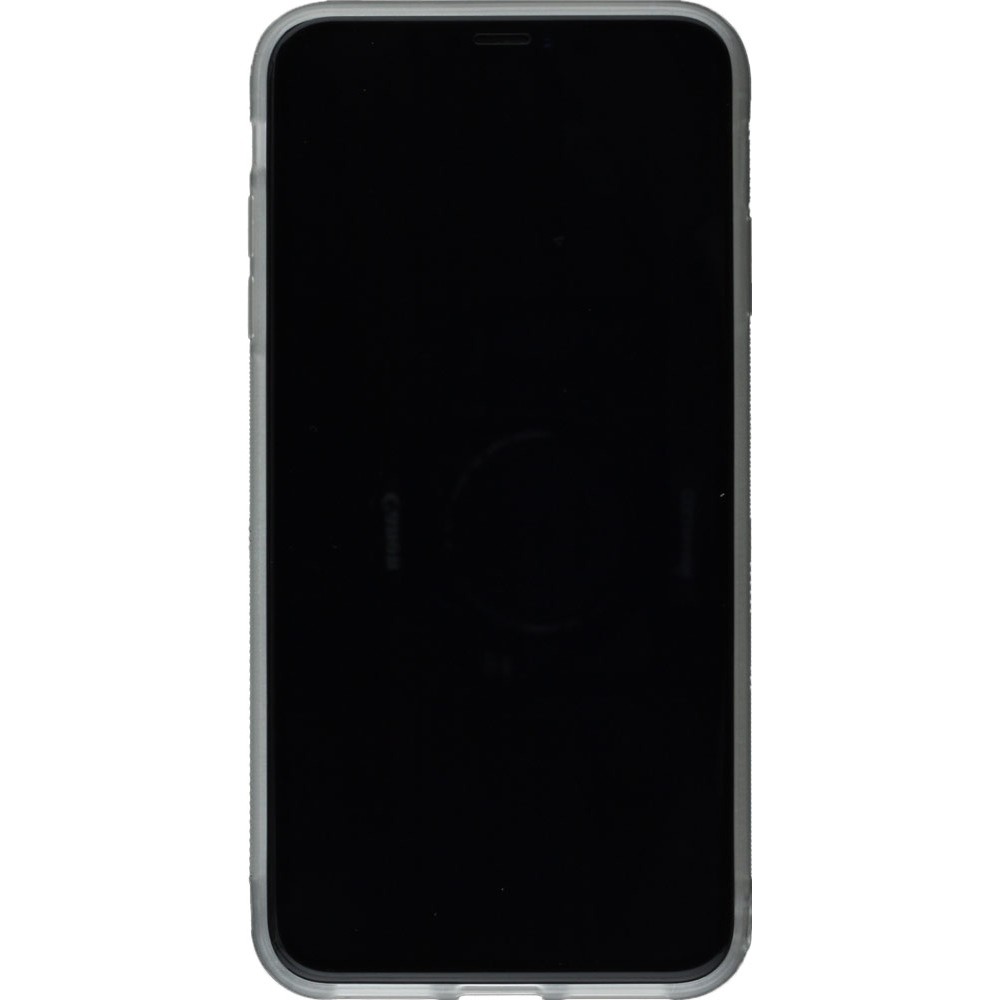 Hülle iPhone Xs Max - Silikon transparent Valentine 2022 Black Smoke