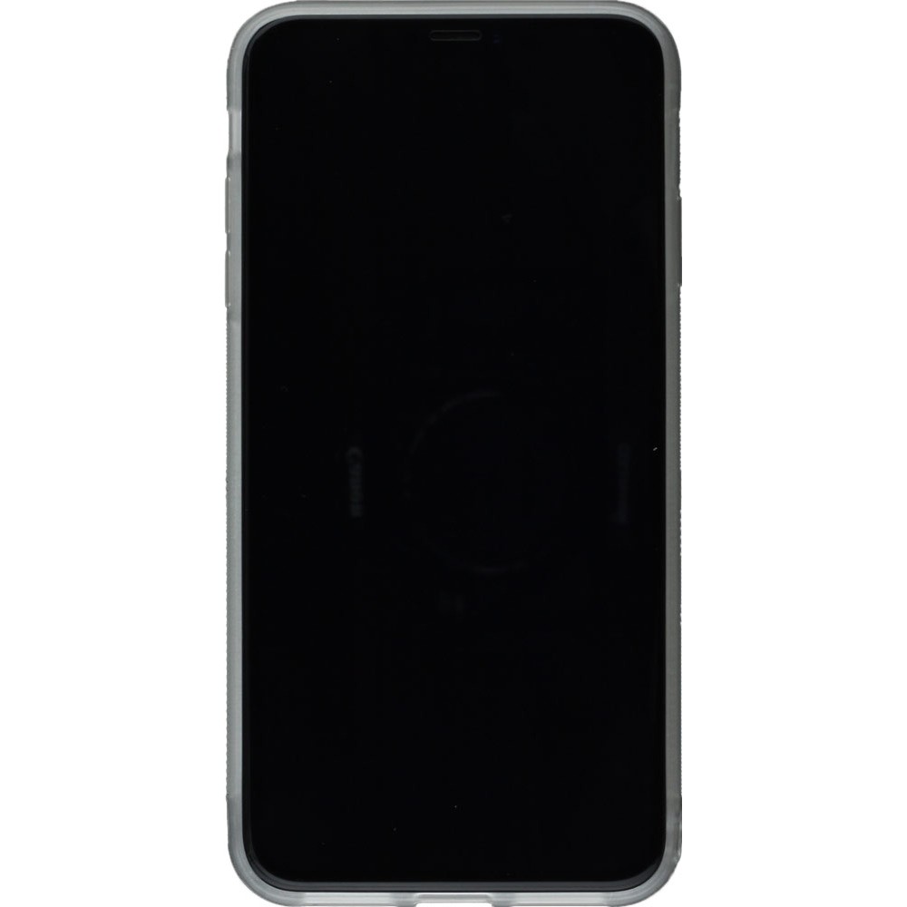 Coque iPhone Xs Max - Silicone rigide transparent Vase black