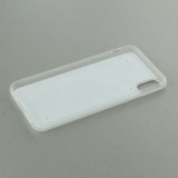 Coque iPhone Xs Max - Silicone rigide transparent Vase black