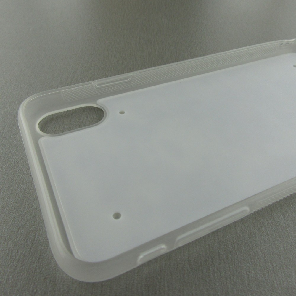 Coque iPhone Xs Max - Silicone rigide transparent Vase black
