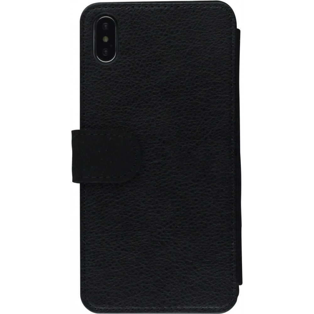 Coque iPhone Xs Max - Wallet noir Zen Tiger