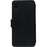 Coque iPhone Xs Max - Wallet noir Black and white Cox