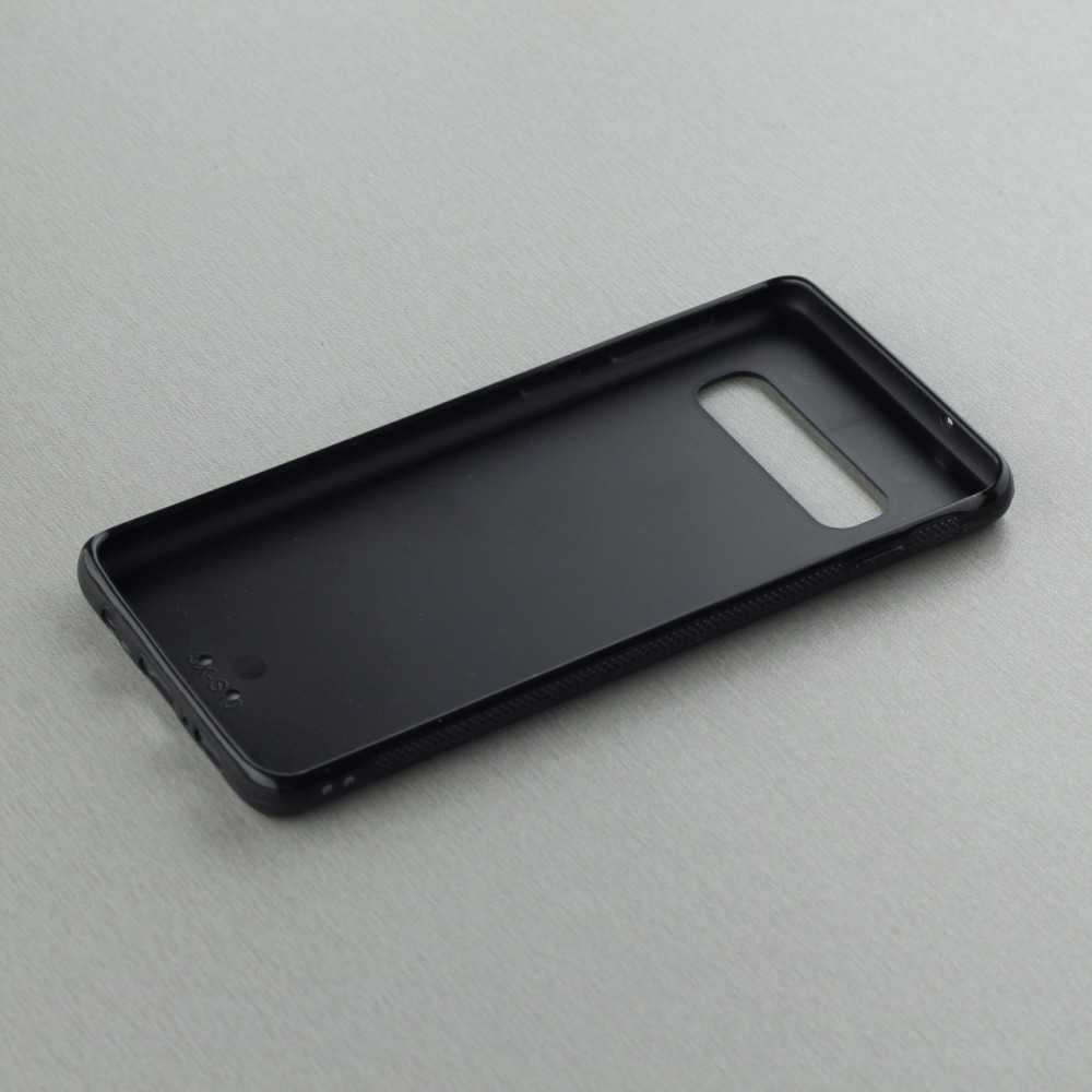 Coque Samsung Galaxy S10 - Silicone rigide noir Bonne humeur matin