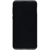 Coque Samsung Galaxy S10e - Silicone rigide noir Shimmering Orange