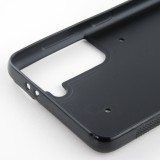 Coque Samsung Galaxy S21 5G - Silicone rigide noir Cat Looking Up Black