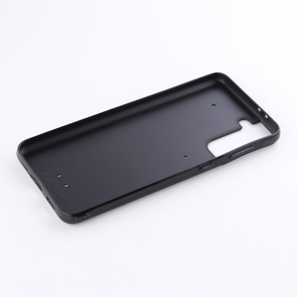 Coque Samsung Galaxy S21+ 5G - Silicone rigide noir Carbon Basic