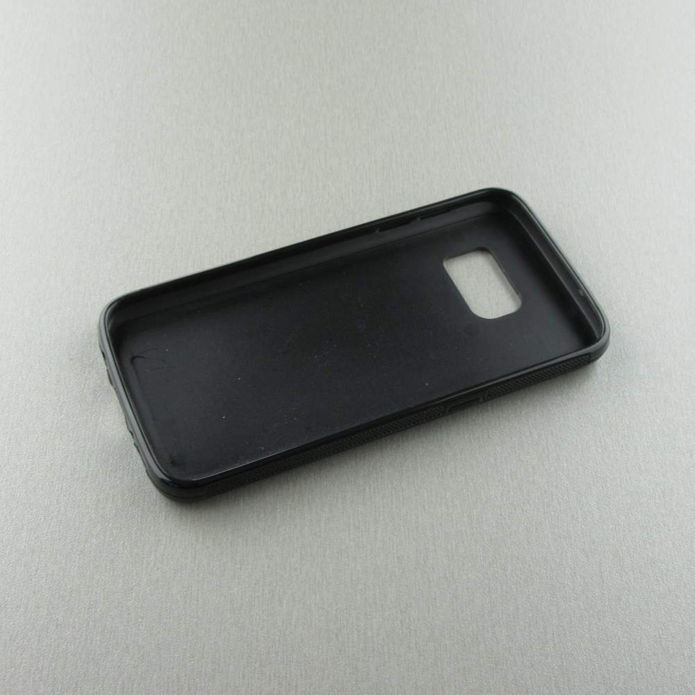 Coque Samsung Galaxy S7 - Silicone rigide noir Space Vect- Or