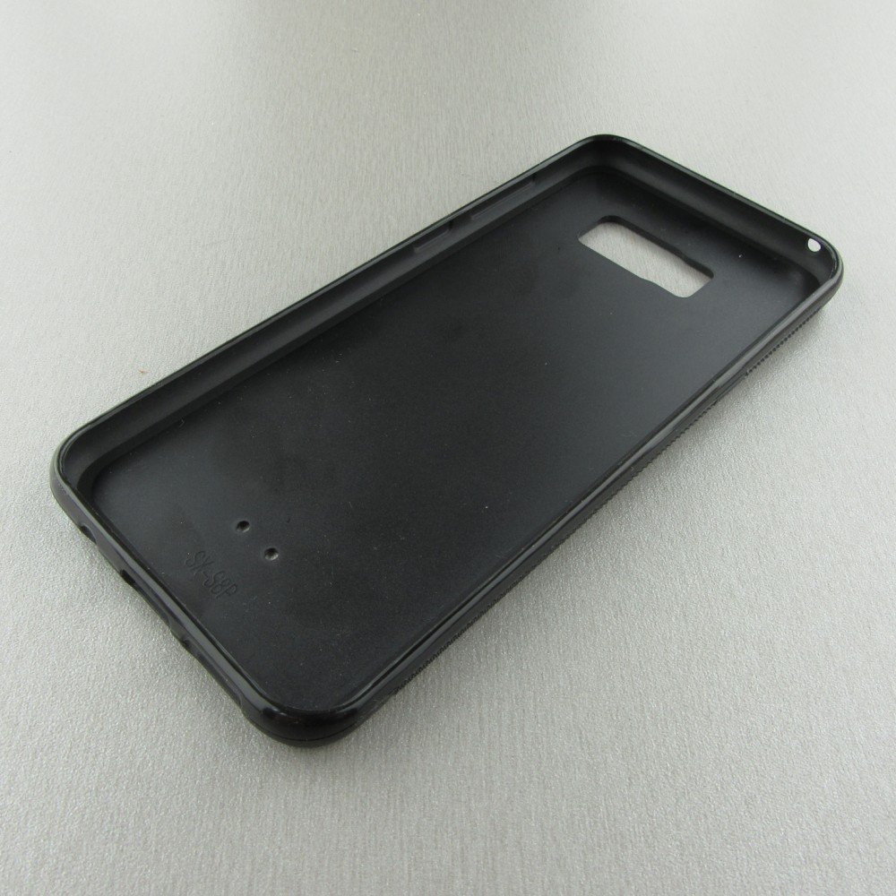 Coque Samsung Galaxy S8+ - Silicone rigide noir Grey Gold Marble