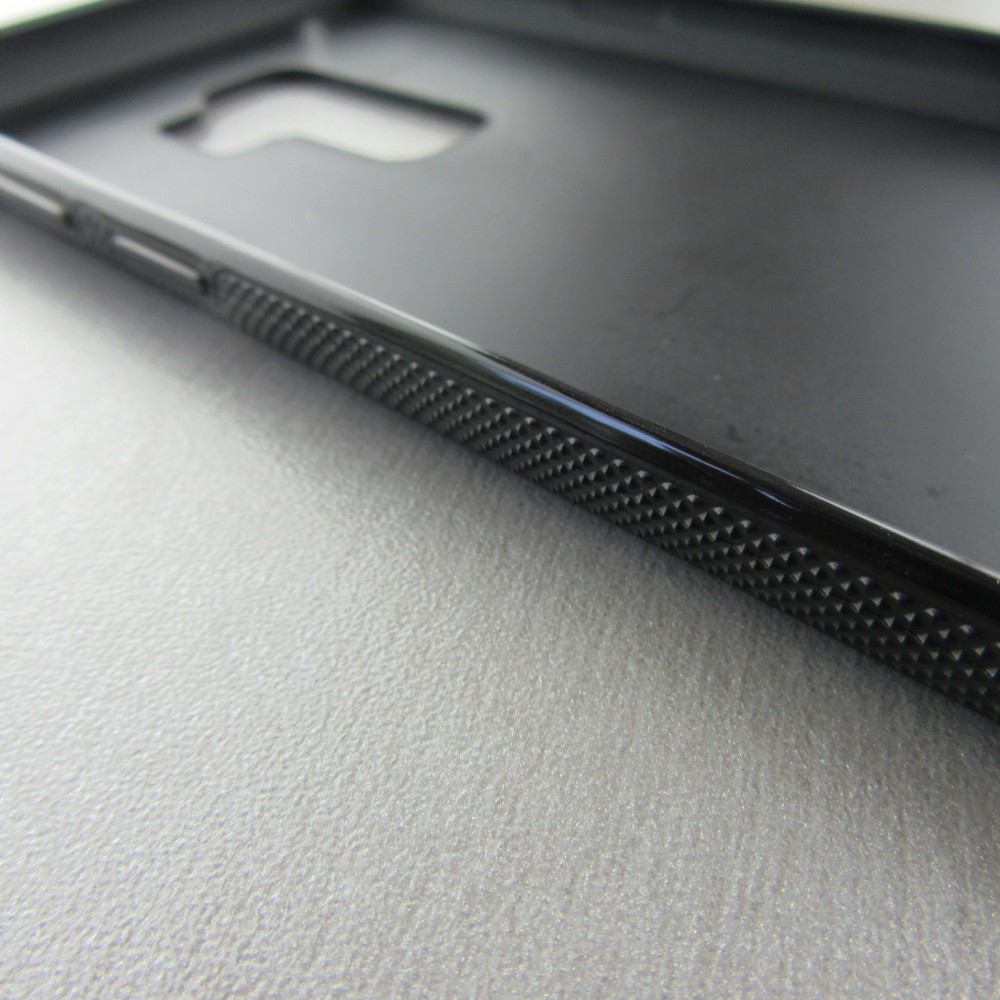 Coque Samsung Galaxy S9+ - Silicone rigide noir Valentine 2022 Black Smoke